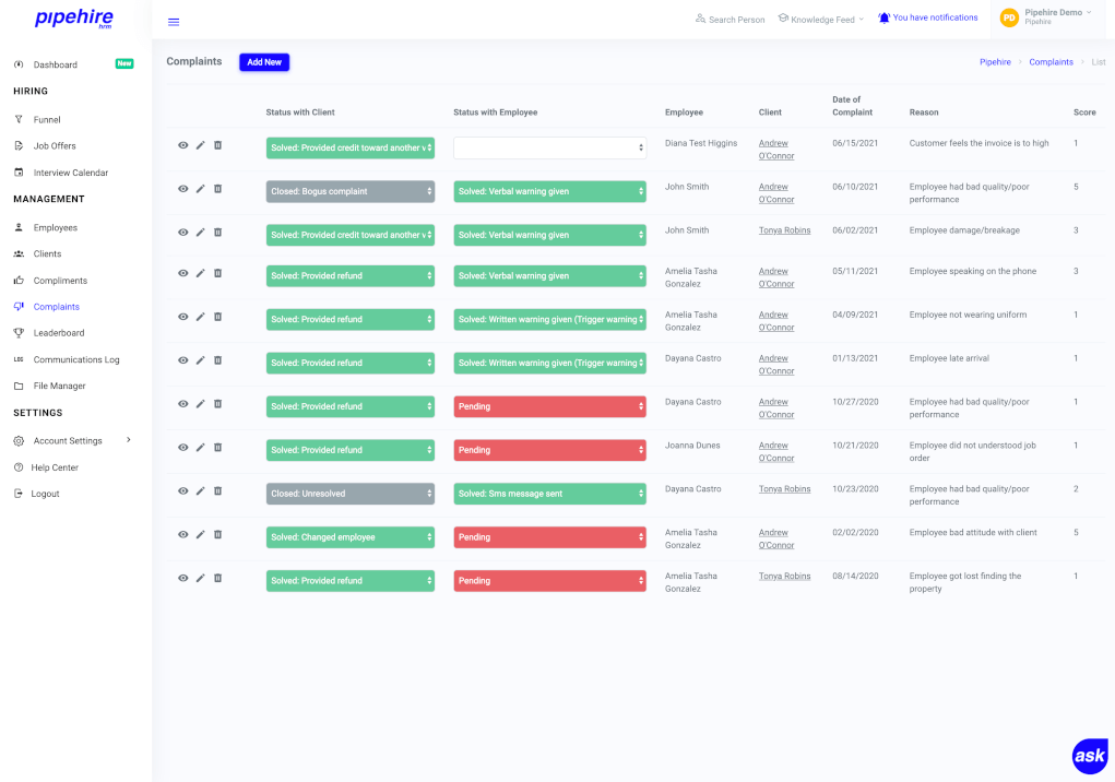 Complaint Management